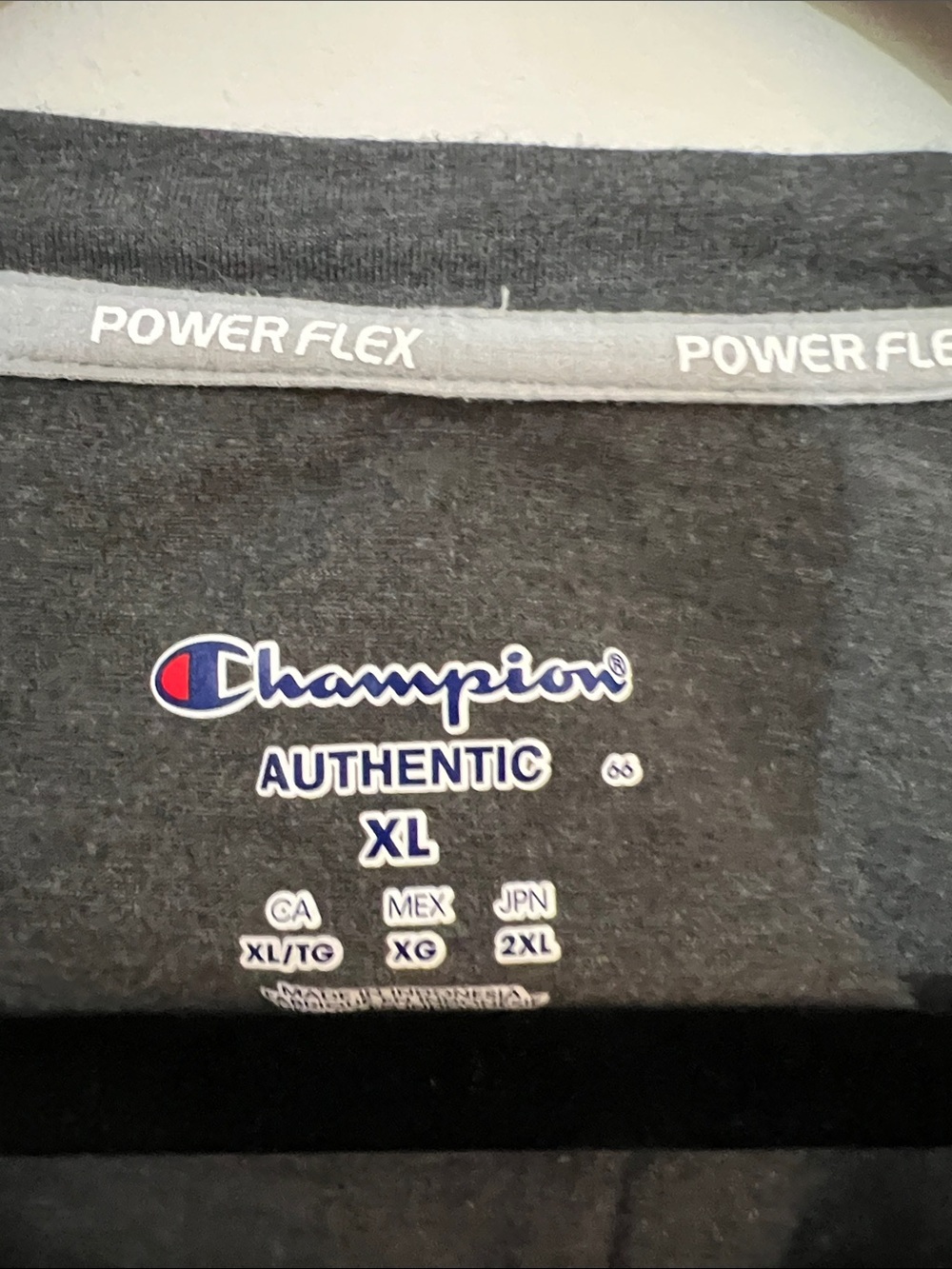 Champion XL Women's Charcoal Power FlexV-Neck Short Sleeve Tee - Picture 3 of 5